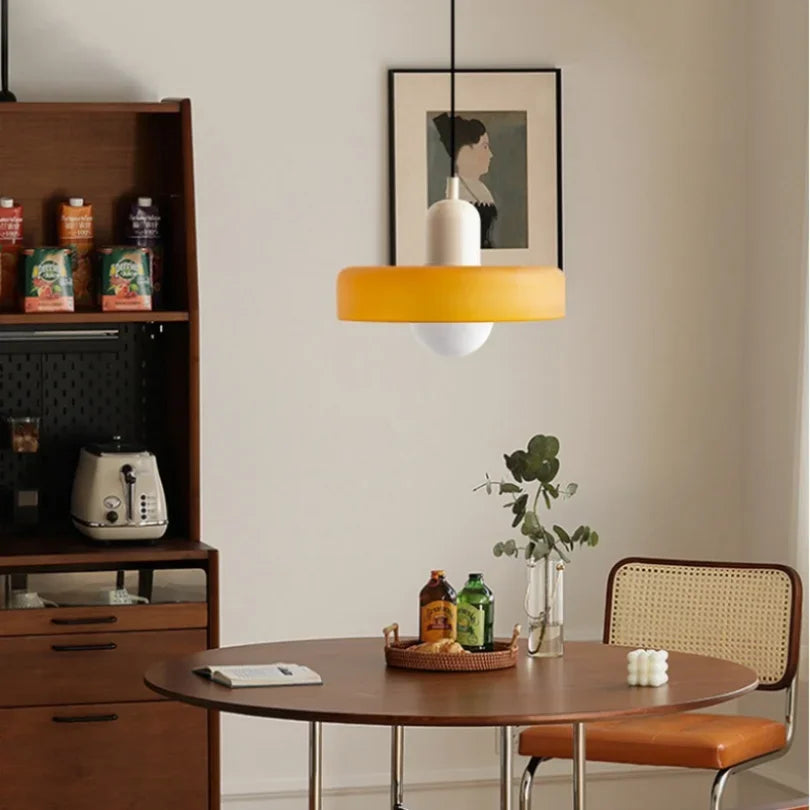 Modern Glass Pendant Lights Kitchen Restaurant Hanging Lamp Ceiling Chandeliers Nordic Decoration Denmark Orange Decor Lighting