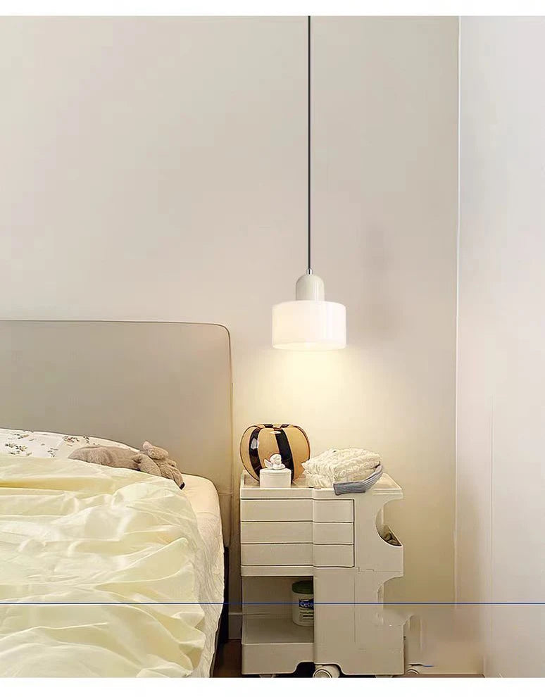 Nordic Modern Glass Bedroom Bedside Long Line Small Chandelier Restaurant Bar Chandelier Simple Lighting Atmosphere Lamp E27