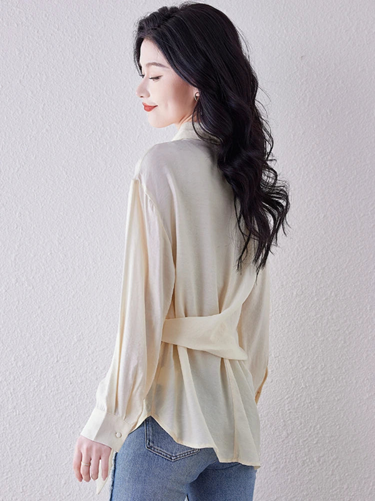New Spring Women Blouses France style office ladies shirts solid color tops blusa mujer
