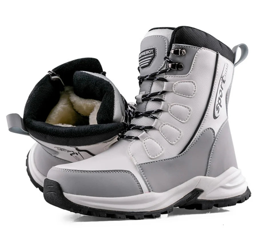 2026 New arrival Winter Men Snow Boots Warm Plush Men's Boots Waterproof High-top Ankle Boots Non-slip Men's Hiking Sneakers