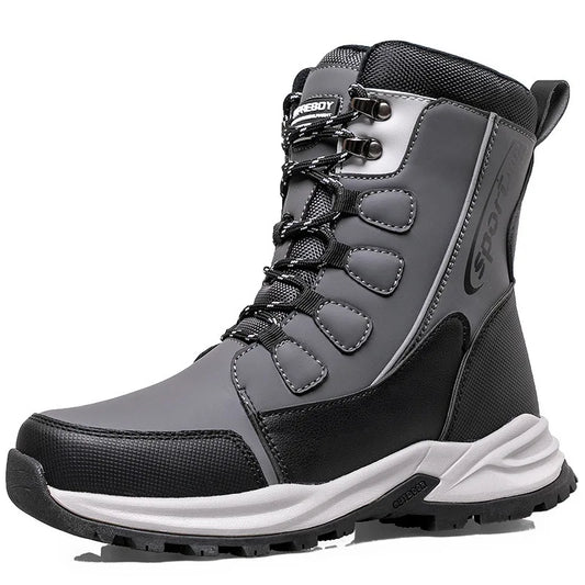 2026 New arrival Winter Men Snow Boots Warm Plush Men's Boots Waterproof High-top Ankle Boots Non-slip Men's Hiking Sneakers