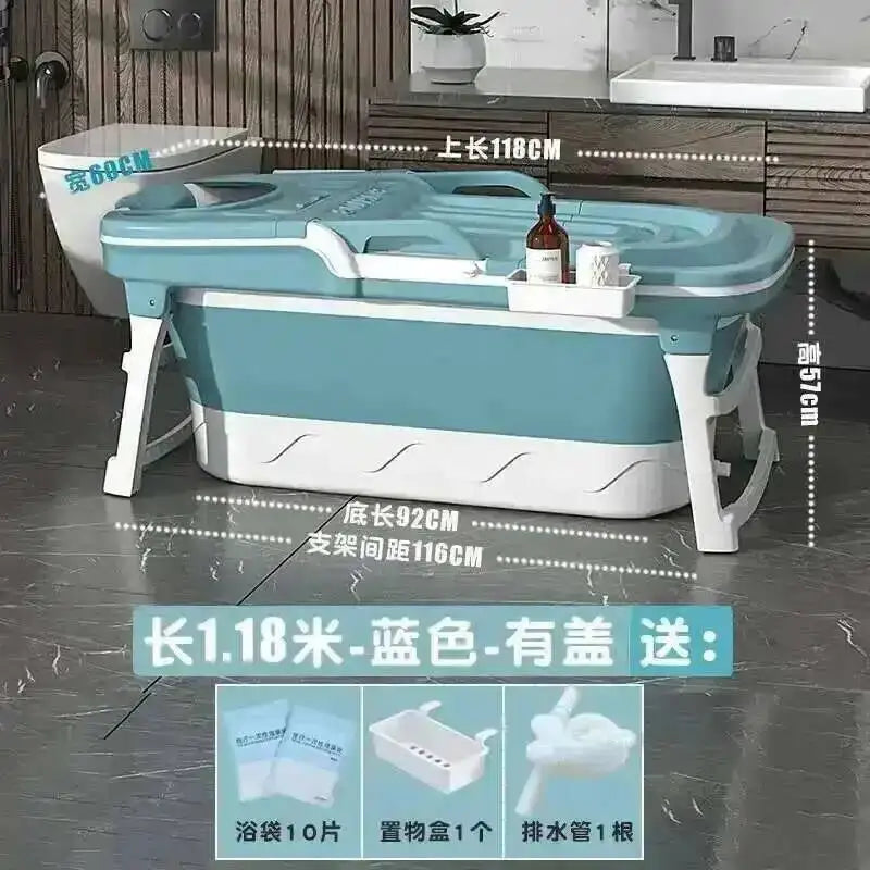 Tub Bathtubs Adult Folding bathtub Household Foaming hot Simple Adult Bathing Tub Full Body Sweat Portable Steam Bathing Basin
