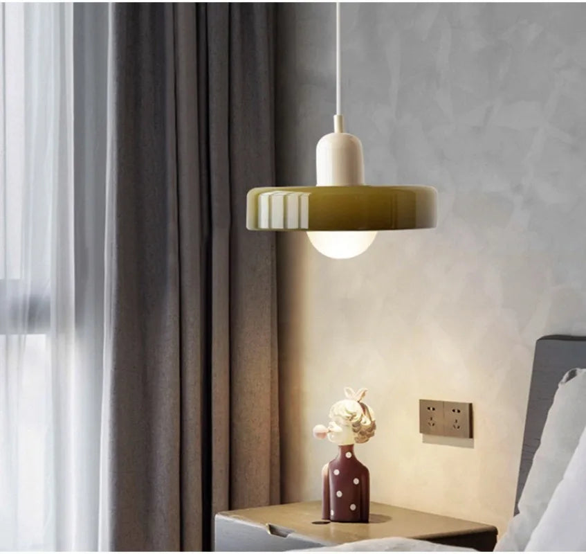 Modern Glass Pendant Lights Kitchen Restaurant Hanging Lamp Ceiling Chandeliers Nordic Decoration Denmark Orange Decor Lighting