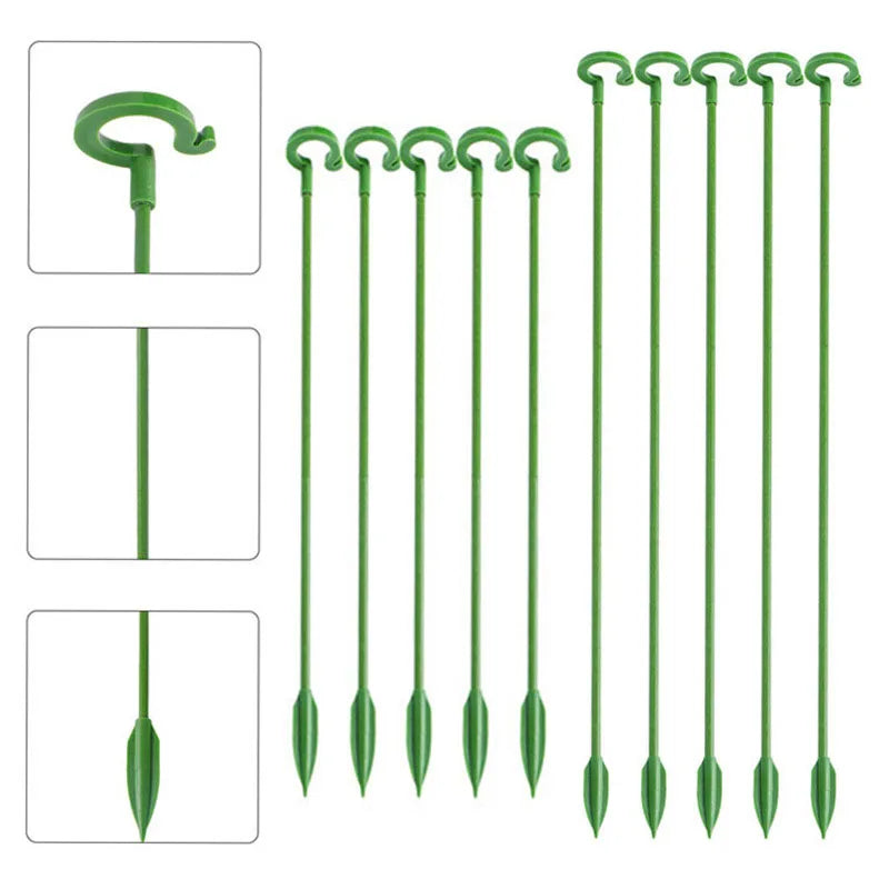 Plastic Plant Supports Stakes Flower Stand Sticks Reusable Protection Fixing Tool Flower Grow Holder Garden Tools