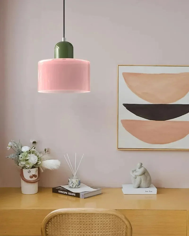 Nordic Modern Glass Bedroom Bedside Long Line Small Chandelier Restaurant Bar Chandelier Simple Lighting Atmosphere Lamp E27