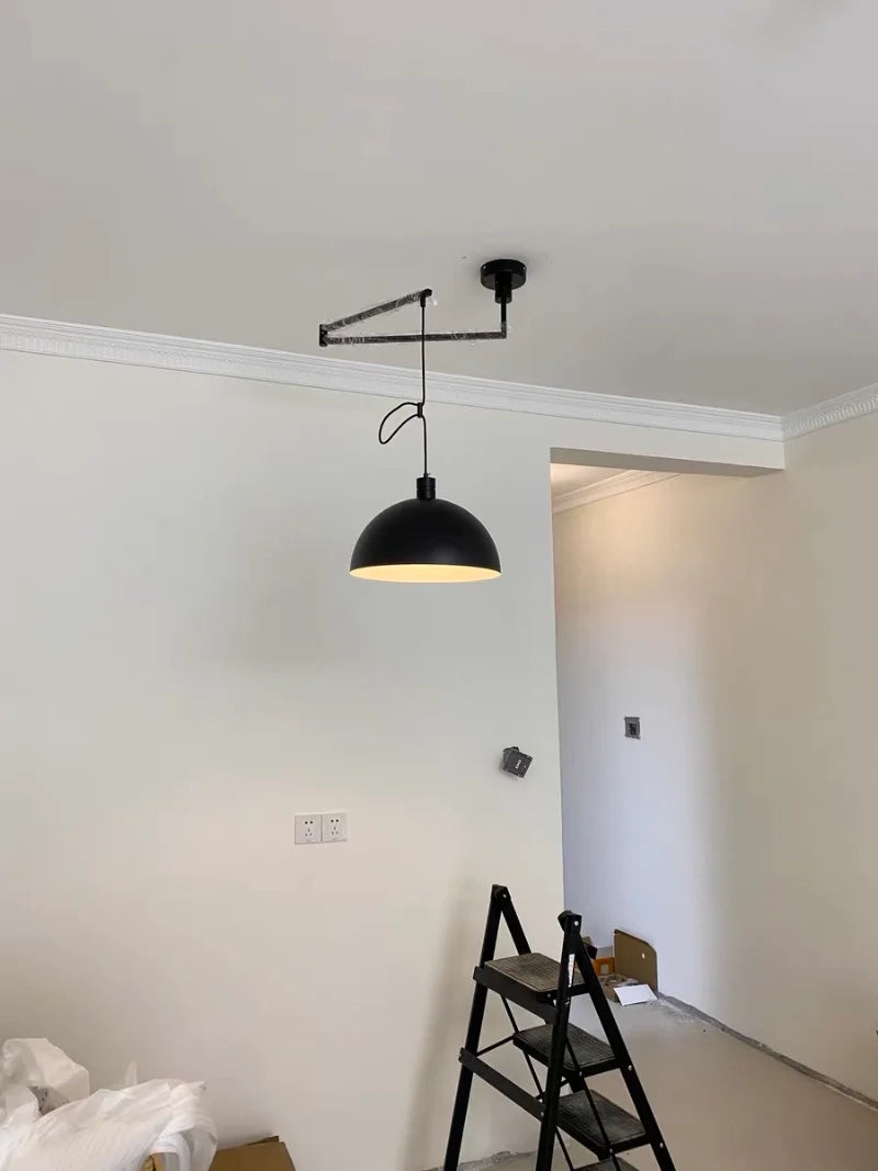 Adjustable Arm Pendant Lights Kitchen Dining Room Island Hanging Lamp Modern Rotatable Long pendant lamp Restaurant Decor
