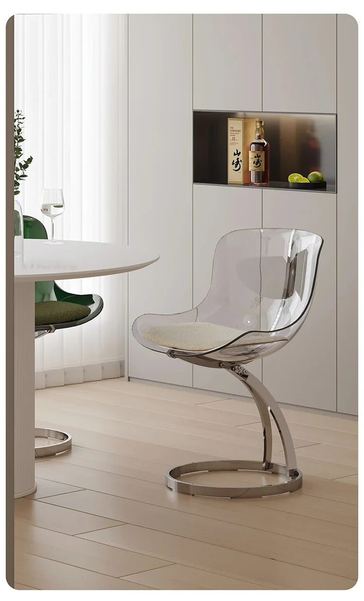 Furniture Nordic Transparent Acrylic Dining Chairs,Home Living Room Backrest Lounge Chairs,Bedroom Desks,Stool,Makeup Stools