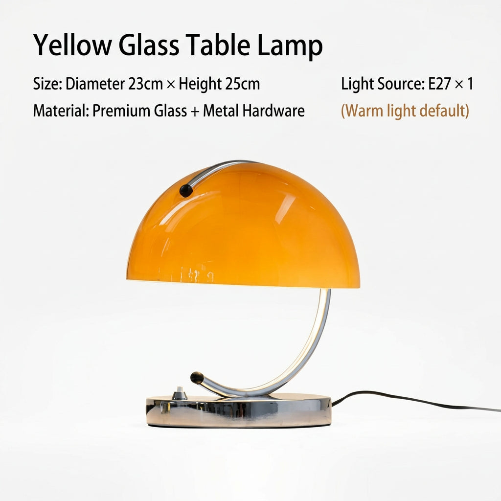 Italy Minimalist Bauhaus Table Lamps Orange Small Pudding Bedroom Beside Modern Living Room Study Desk Glass Small Night Lights