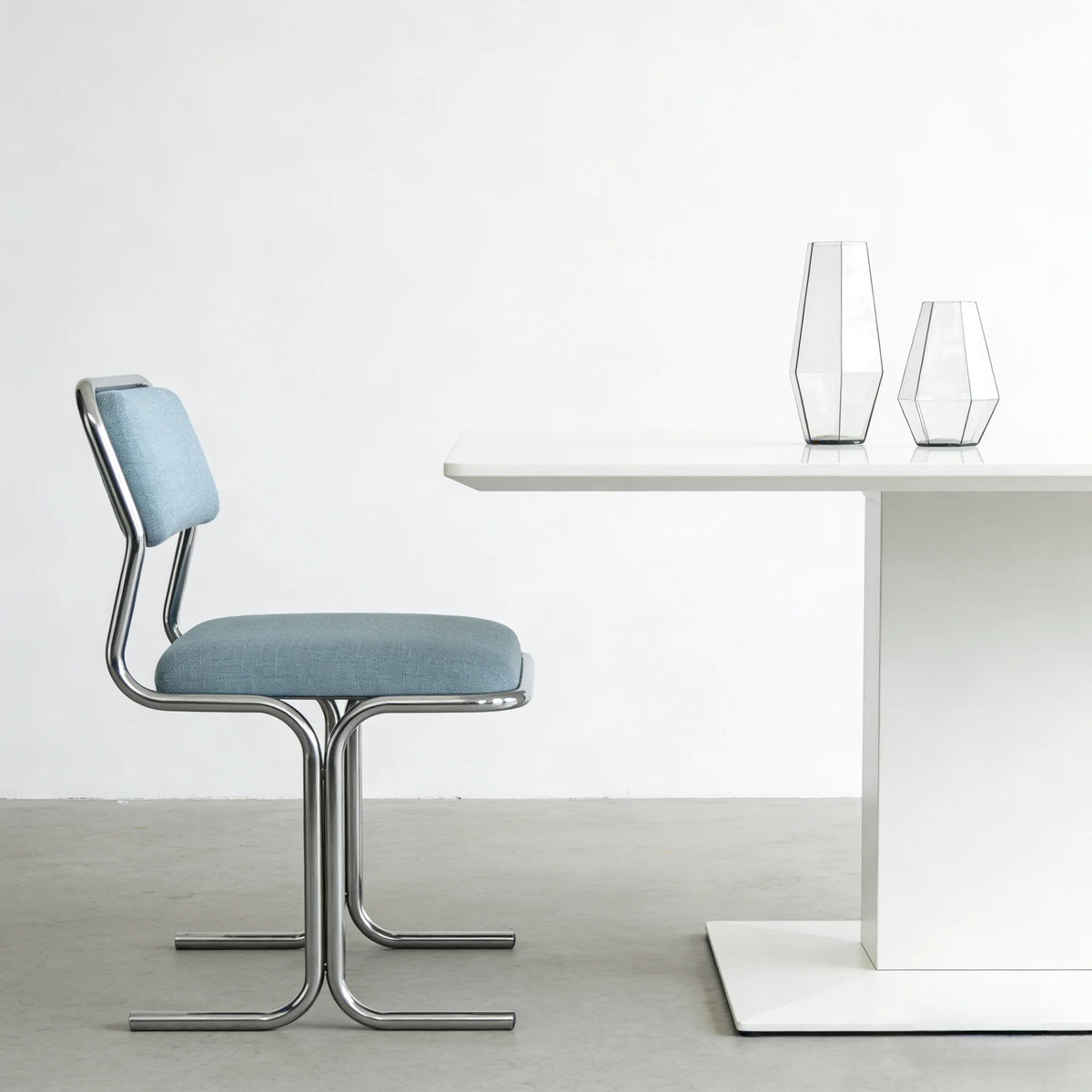 Bauhaus Style Dining Chair Modern Stainless Steel Counter Stool Retro Designer Living Room Chair Creative Kitchen Island Seats