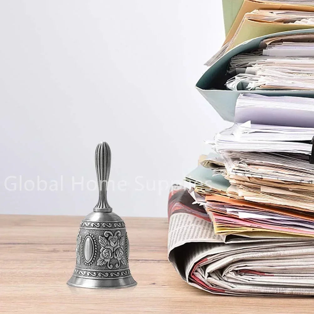 Brass Bronze Handicraft Bell Metal Call Bells Alarm Hand Held Service Call Bell Desktop Bell Tea Dinner Bell Bronze Christams Bell
