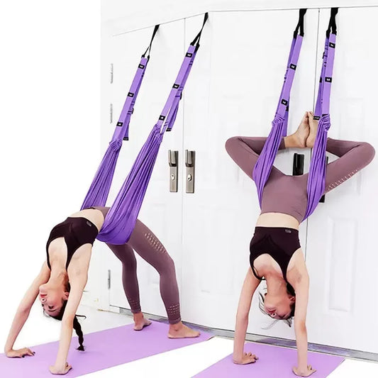 Home Fitness Equipment Yoga Backbend Inverted Tension Rope Hanging Door Yoga Stretching Strap Artifact Aerial Yoga Sling Rope