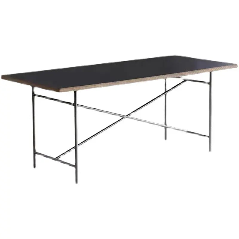 Stainless steel rectangular board wood conference table medieval desktop desk writing desk living room dining table