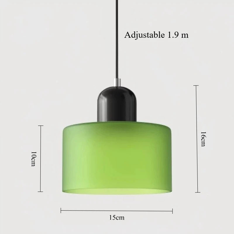 Nordic Modern Glass Bedroom Bedside Long Line Small Chandelier Restaurant Bar Chandelier Simple Lighting Atmosphere Lamp E27
