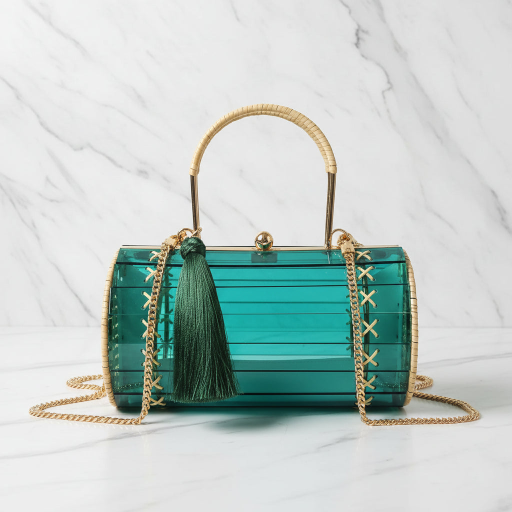 handbag rattan & acrylic air bag women's personality fashion Korean version versatile