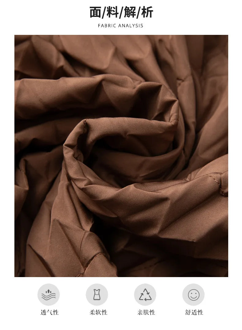 Miyake Pleated Top, Women's Solid Color Short Jacket, Handmade Pleated Versatile Loose Version, Lapel Cardigan, Autumn New Style