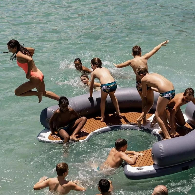 Durable Good Quality C Shape Water Sports Entertainment Inflatable Floating Dock Platform