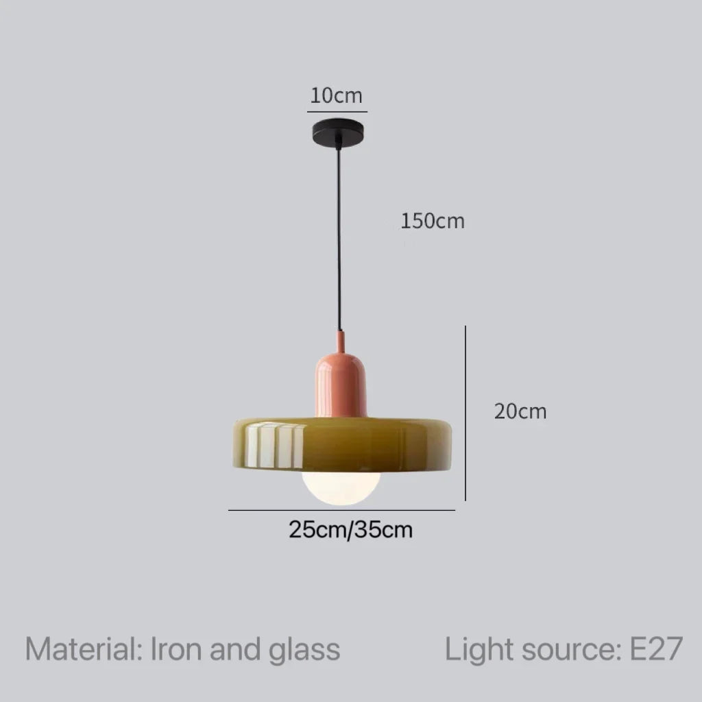 Modern Glass Pendant Lights Kitchen Restaurant Hanging Lamp Ceiling Chandeliers Nordic Decoration Denmark Orange Decor Lighting