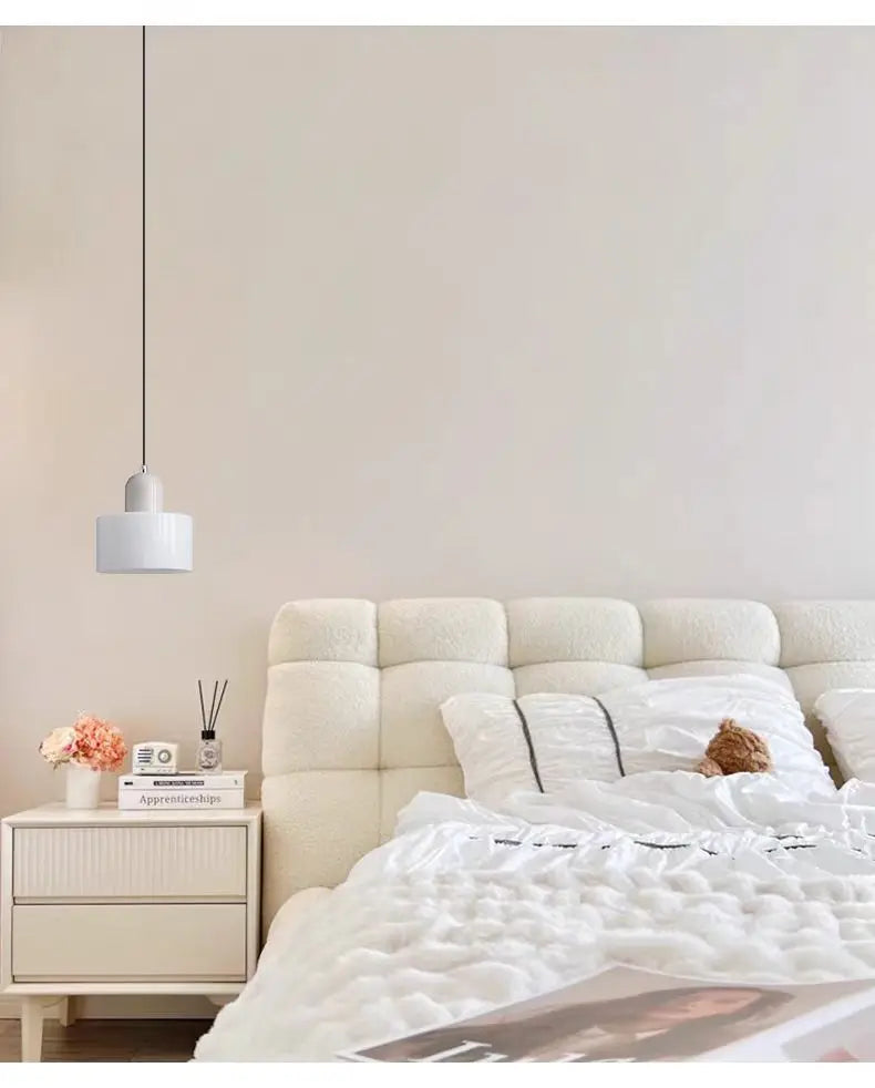 Nordic Modern Glass Bedroom Bedside Long Line Small Chandelier Restaurant Bar Chandelier Simple Lighting Atmosphere Lamp E27