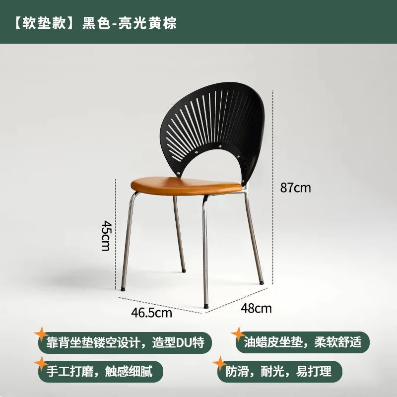 Home Furniture Restaurant Dining Chairs Living Room Leisure Chair Customized Stainless Steel Chairs Single Backrest Armchair