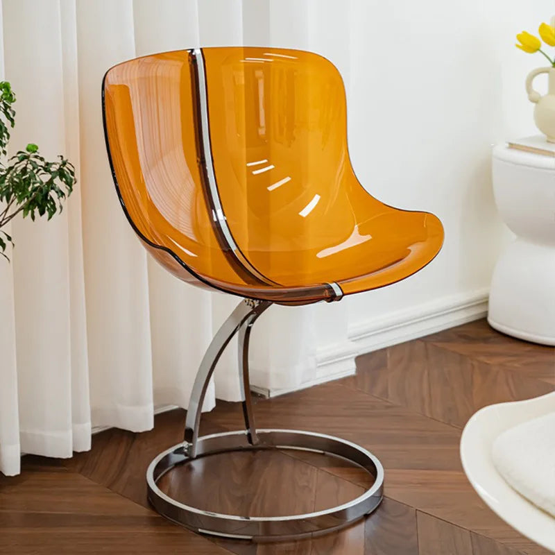 Furniture Nordic Transparent Acrylic Dining Chairs,Home Living Room Backrest Lounge Chairs,Bedroom Desks,Stool,Makeup Stools