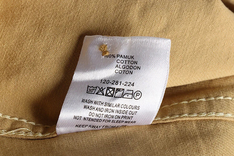 Autumn New American Retro Twill Woven Cargo Shirt Men's Fashion Pure Cotton Washed Old Long Sleeve Double Pocket Casual Blouses