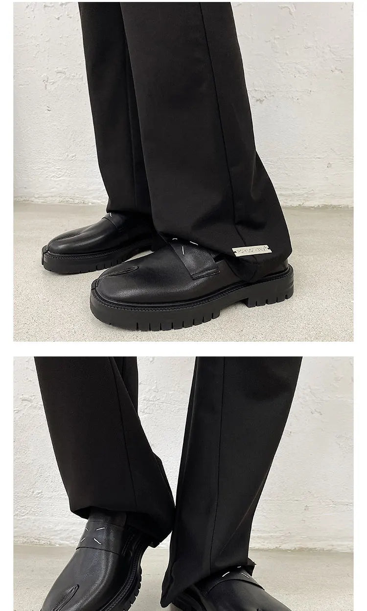 2026 New arrival Split Toe Shoes Tabi Shoes Loafer for Men and Women Split Toe Thick Sole Casual Genuine Leather Shoes