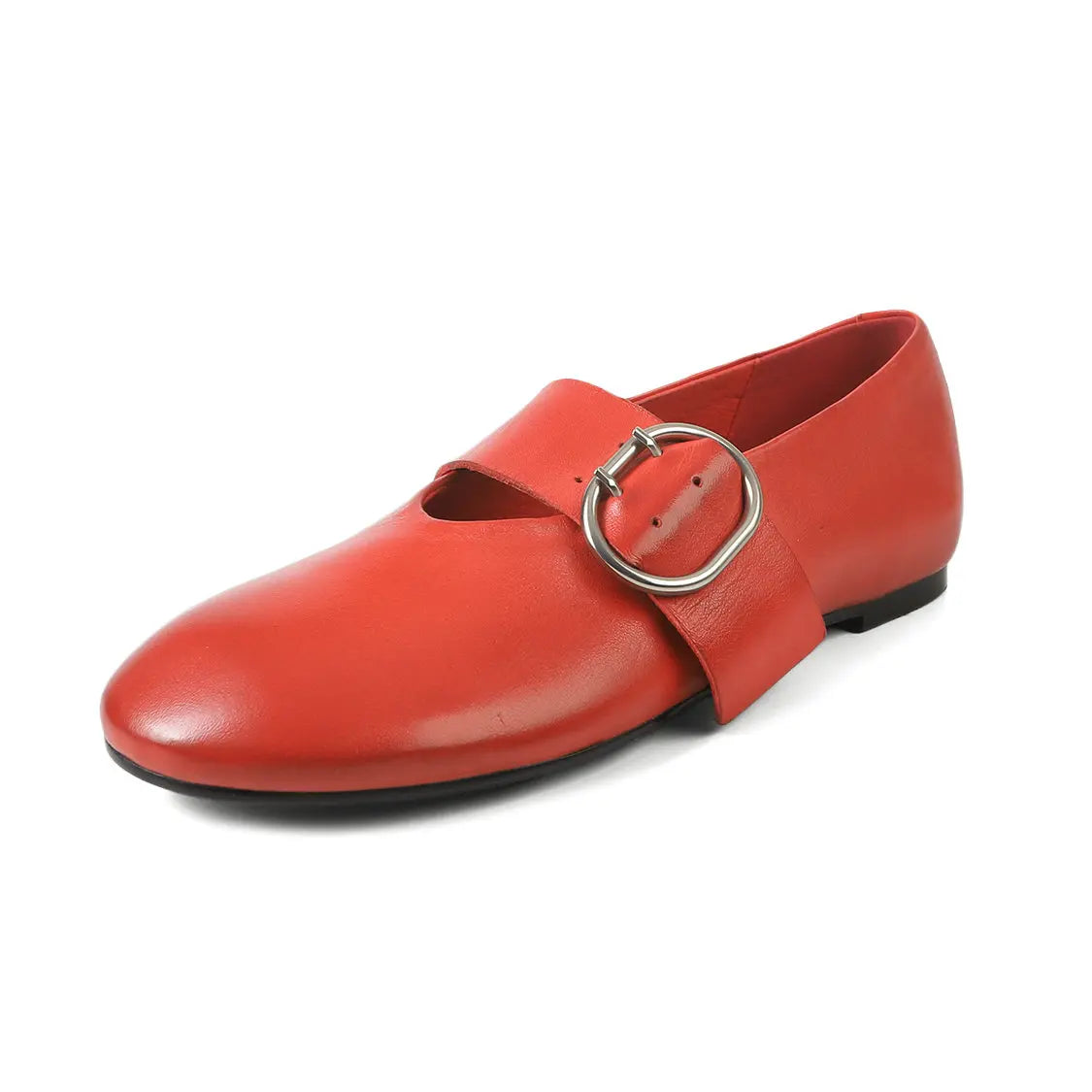 Spring Fashion Women Flats Shoes Heels Cow Leather Ballet Comfort Square Toe Casual Summer Shoes Woman Size 34-40
