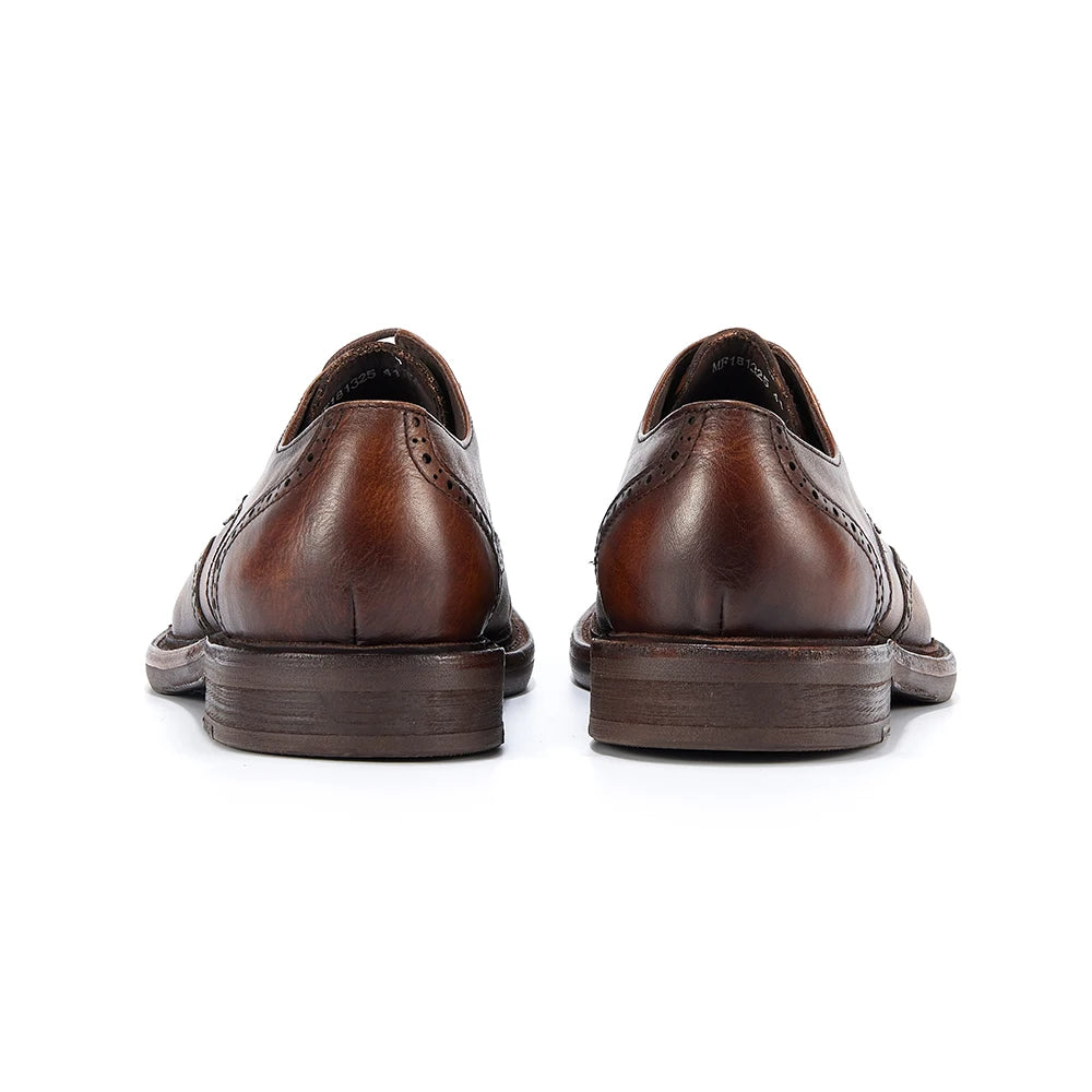Men's Full-grain Genuine Leather Formal Dress Shoes Soft Comfortable Business Casual Footwear Classic Men's Footwear
