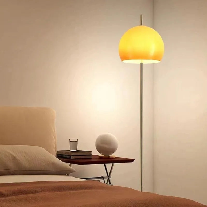 Floor Lamp Design Sense Retro Living Room Bedroom Study Glass Creative French Cream Atmosphere Vertical Table Lamp