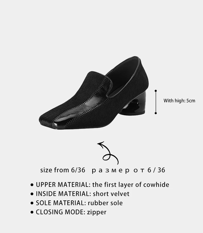 Ods Vintage Square Toe High Heels Pumps Women Autumn Shoes Party Dress 2021 Spring Footwear Retro Female Work Pumps Zapatillas