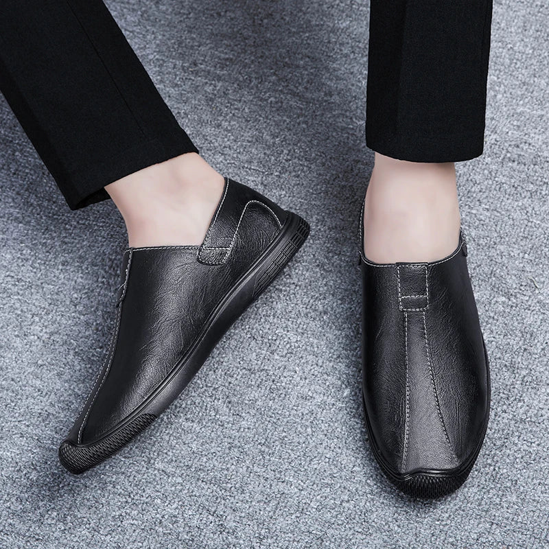 Summer Men Sandals Leisure Beach High Quality Genuine Leather Sandals Fashion Men's  Hollow Out Sandals Luxury Designer Shoes
