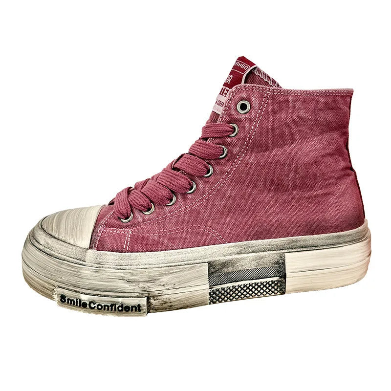 Sustainable Canvas Shoes Men Original Platform Shoes Comfort Retro Canvas Vulcanized Sneakers