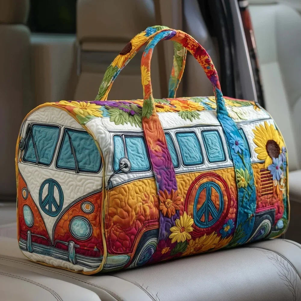 Adjustable Strap Quilted Duffle Bag 3D Quilting Craft Tote Bags Short-distance Handbag Large Capacity Travel Duffel Bag