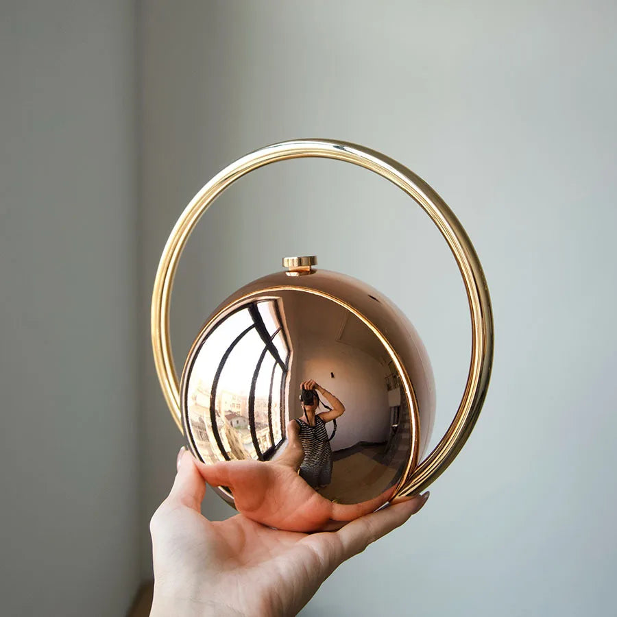 Fashion Marble Pattern Acrylic Round Evening Bag for Women Luxury Designer Metal Handle Lady Handbags Elegant Party Purses 2025
