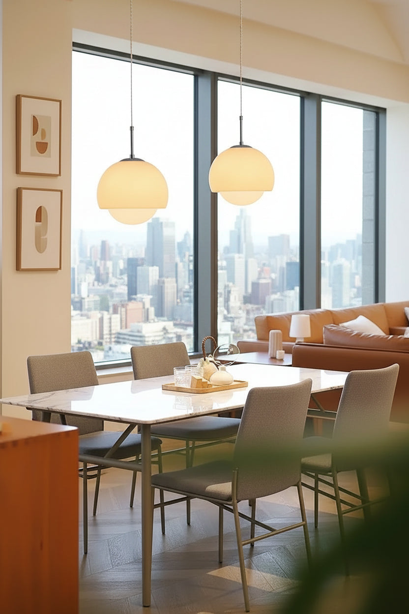 Retro 60s Pendant Lights for Restaurant Cafe Bar, Bedroom, studio, Hotel, living room, office,. Hanging Lamp Ceiling Chandeliers Orange Round Ball Decoration
