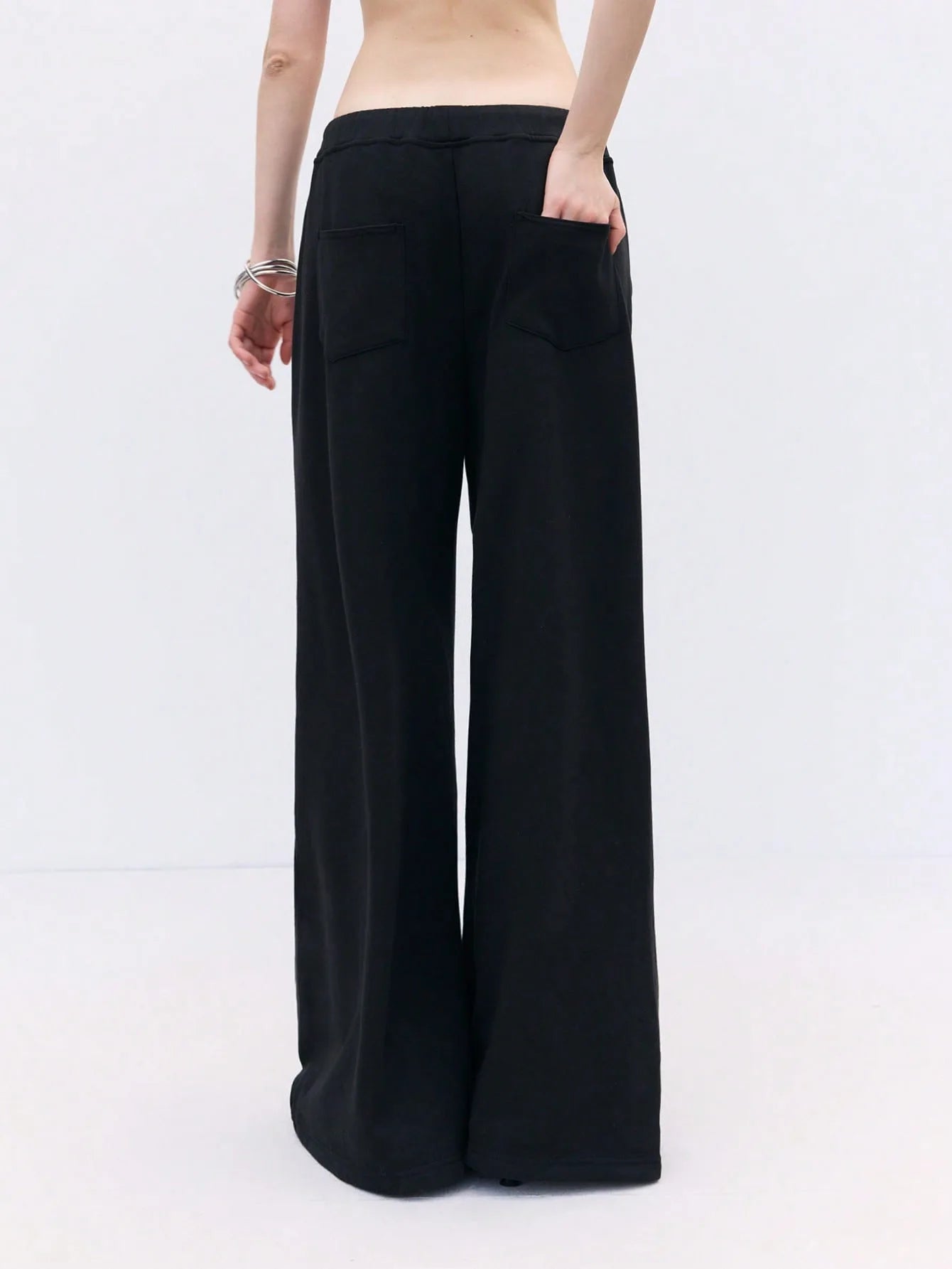 2025 new men's and women's pants, solid color drawstring running pants, loose hollow pants, men's street wear, Y2K fashion casua