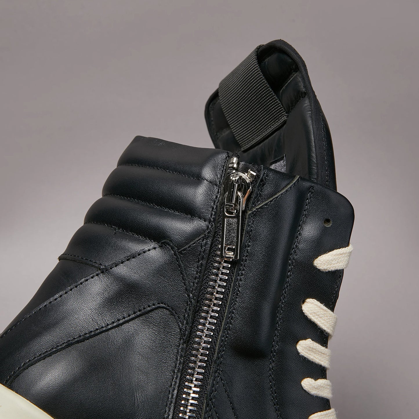 Luxury Brand Men Shoe Genuine Leather Casual Shoes High Top Zipper Lace-up Women Black Sneakers Top Quality Platform Ankle Boot
