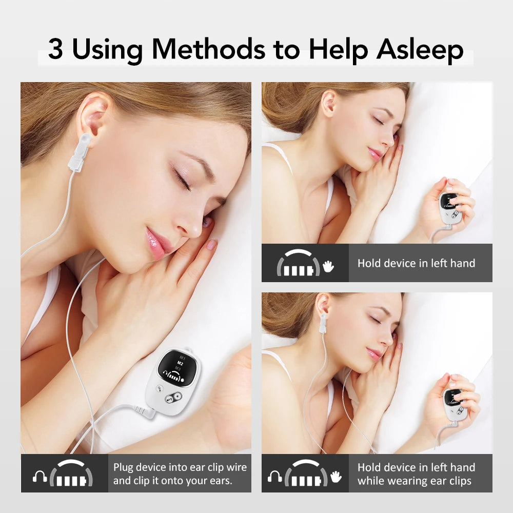 CES Vagus Nerve Stimulation Clip Ear Sleep Aid Device Relieve Insomnia Promote Fast Sleep Deep Sleep Anxiety Depression Reliever