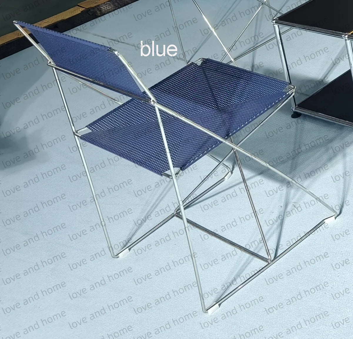 Nordic Stackable Dining Chair Chromed Stainless Steel Steelwire Wire Mesh Panel Minimalism Style Robust Construction Denmark