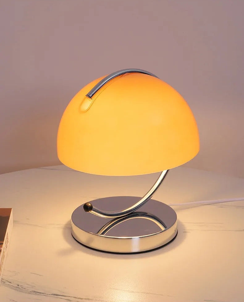 Italy Minimalist Bauhaus Table Lamps Orange Small Pudding Bedroom Beside Modern Living Room Study Desk Glass Small Night Lights