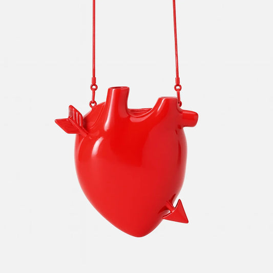 Heart Bag new fashion niche design heart chain shoulder bag metal dinner bag