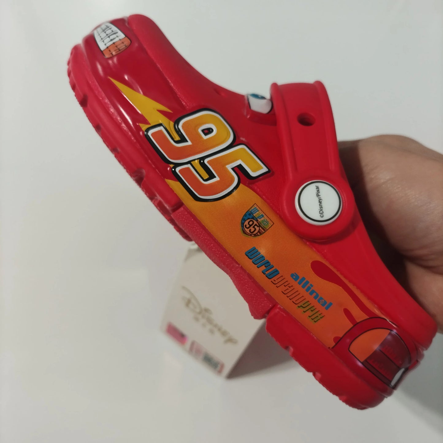 Disney Lightning Mcqueen Shoes Led Lighted Car Kids Slippers Animation Children Beach Sandals Boys Girl Gift