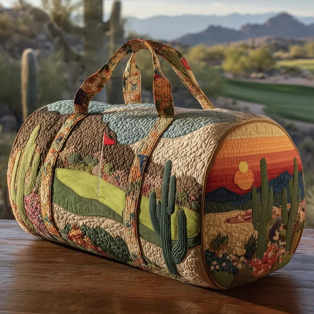 Adjustable Strap Quilted Duffle Bag 3D Quilting Craft Tote Bags Short-distance Handbag Large Capacity Travel Duffel Bag