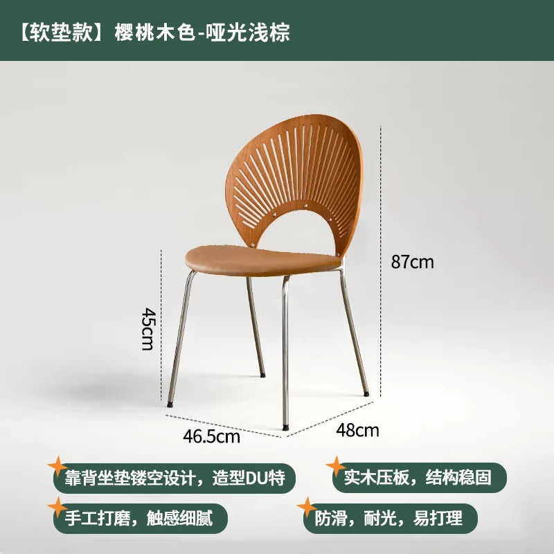 Home Furniture Restaurant Dining Chairs Living Room Leisure Chair Customized Stainless Steel Chairs Single Backrest Armchair