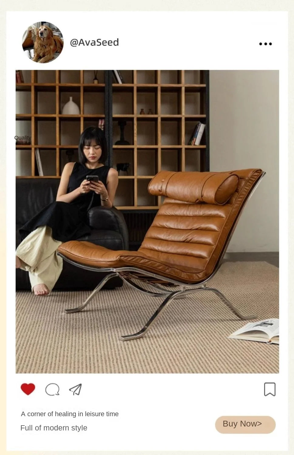 MOMO Sofa Chair Minimalist Light Luxury Senior Sense Of Living Room Antique Style Designer Sofa Chair Lazy Leisure Lounge Chair