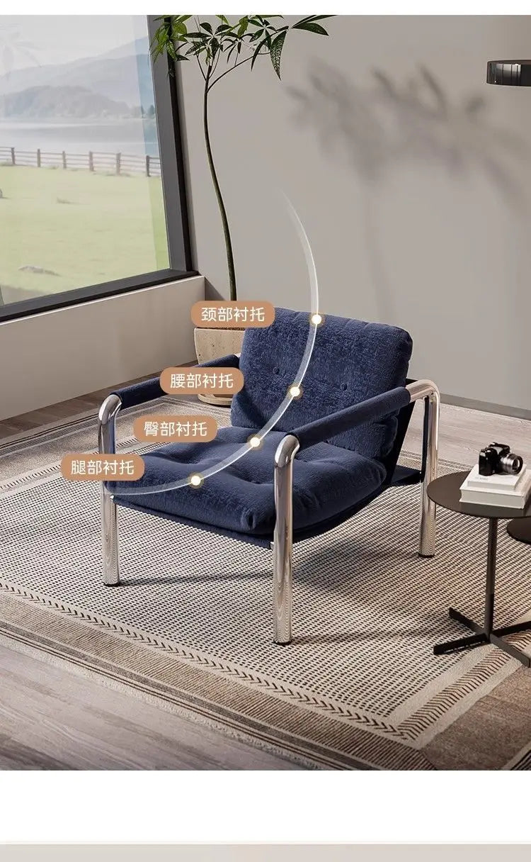 MOMO New Italian-style Bauhaus Lounge Chair Living Room Lazy Single Sofa Chair Light Luxury Premium Feeling Sofa Chair