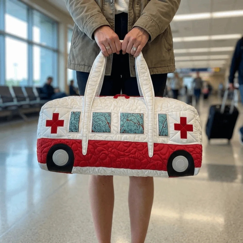 Adjustable Strap Quilted Duffle Bag 3D Quilting Craft Tote Bags Short-distance Handbag Large Capacity Travel Duffel Bag