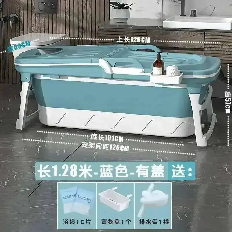 Tub Bathtubs Adult Folding bathtub Household Foaming hot Simple Adult Bathing Tub Full Body Sweat Portable Steam Bathing Basin