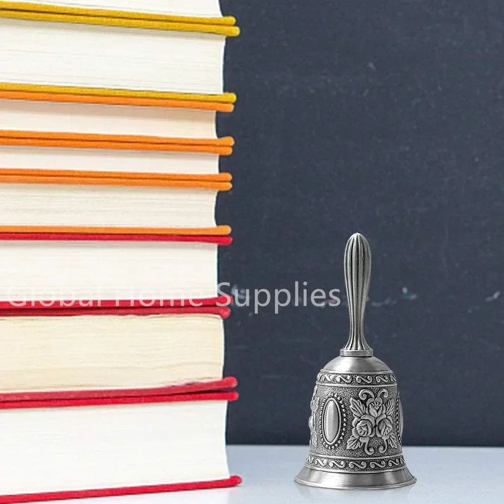 Brass Bronze Handicraft Bell Metal Call Bells Alarm Hand Held Service Call Bell Desktop Bell Tea Dinner Bell Bronze Christams Bell