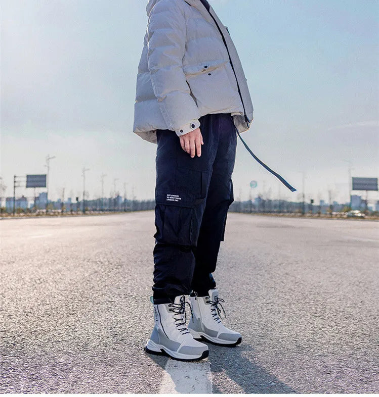 2026 New arrival Winter Men Snow Boots Warm Plush Men's Boots Waterproof High-top Ankle Boots Non-slip Men's Hiking Sneakers